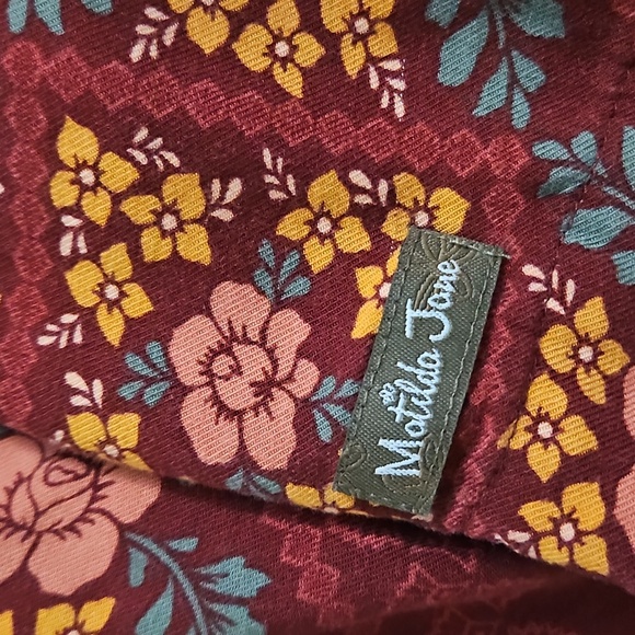 Matilda Jane Just Imagine Emmaline Girls Maroon Floral Dress Sz 10 - Picture 6 of 6